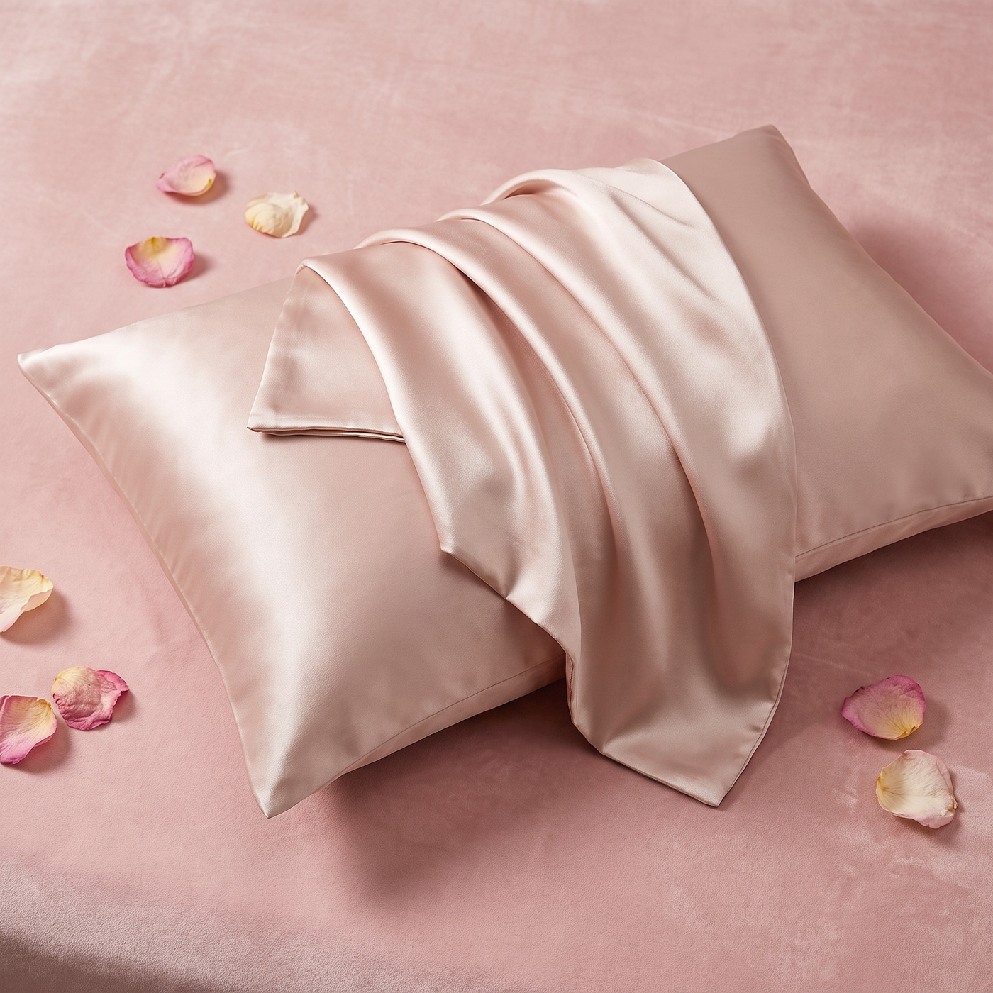 Champagne satin pillowcase